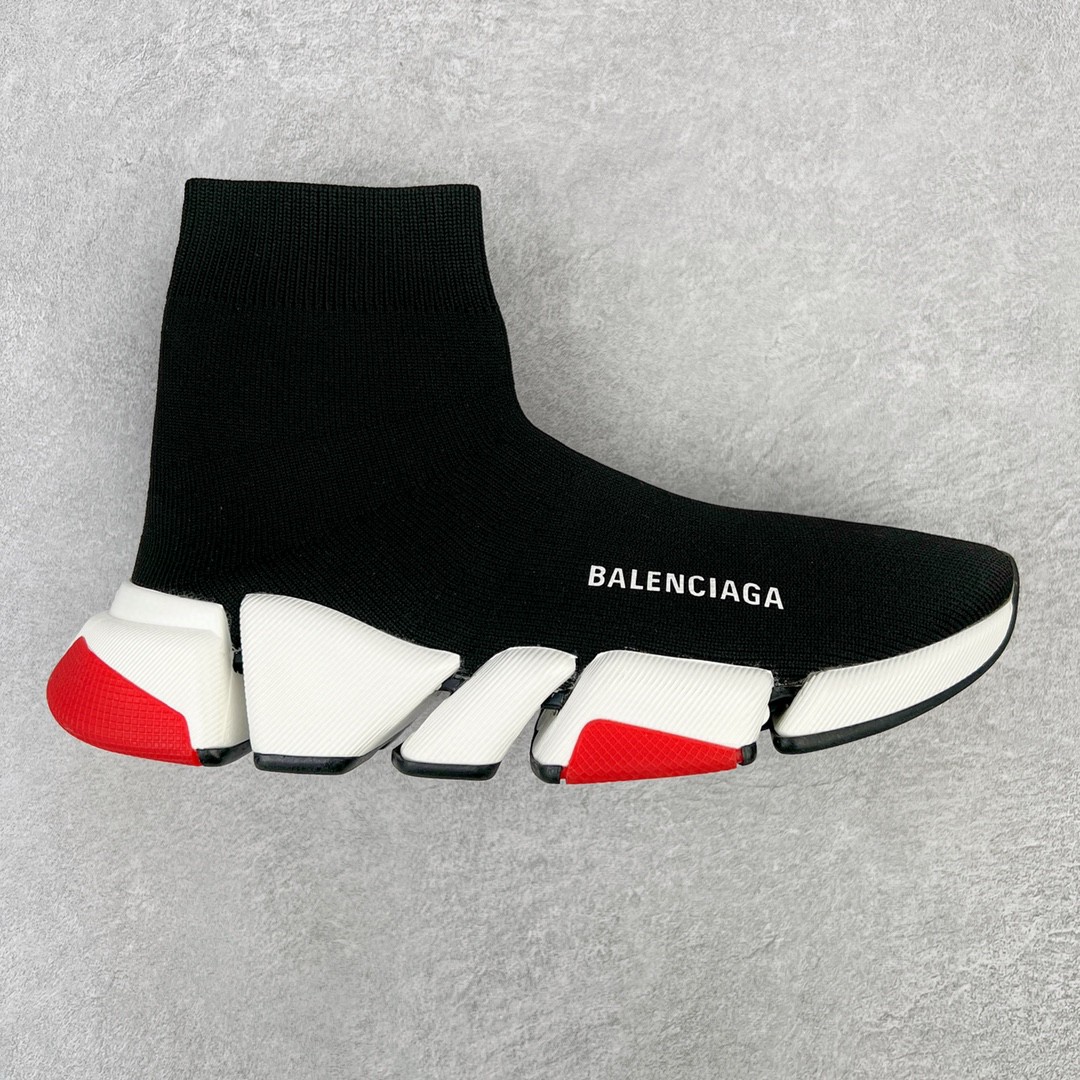 Balenciaga 巴黎世家 Speed 2.0 高筒 袜子鞋 运动鞋 休闲鞋 黑红 654020W2DI21096