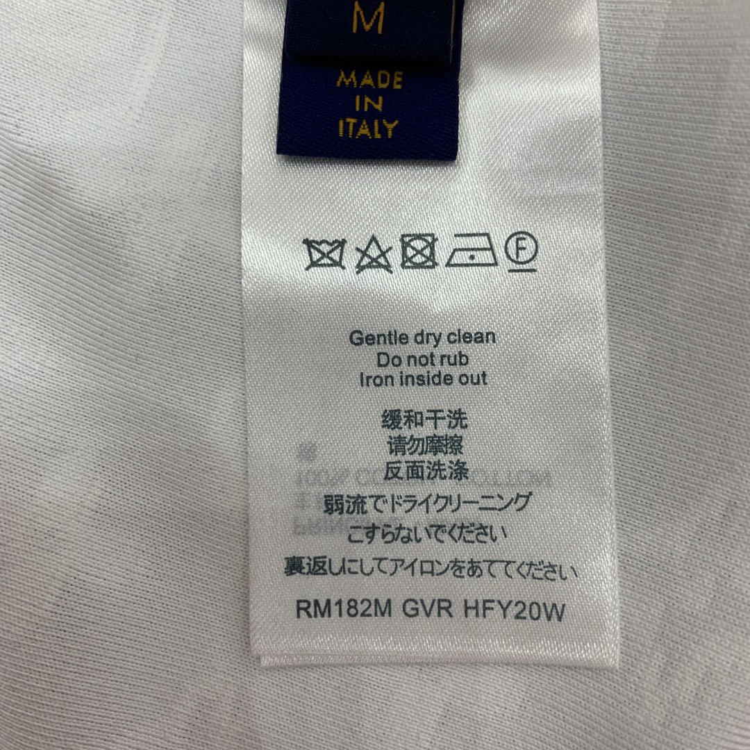 LOUIS VUITTON 路易威登 提花满印 T恤 短袖 白色 圆领 男女同款