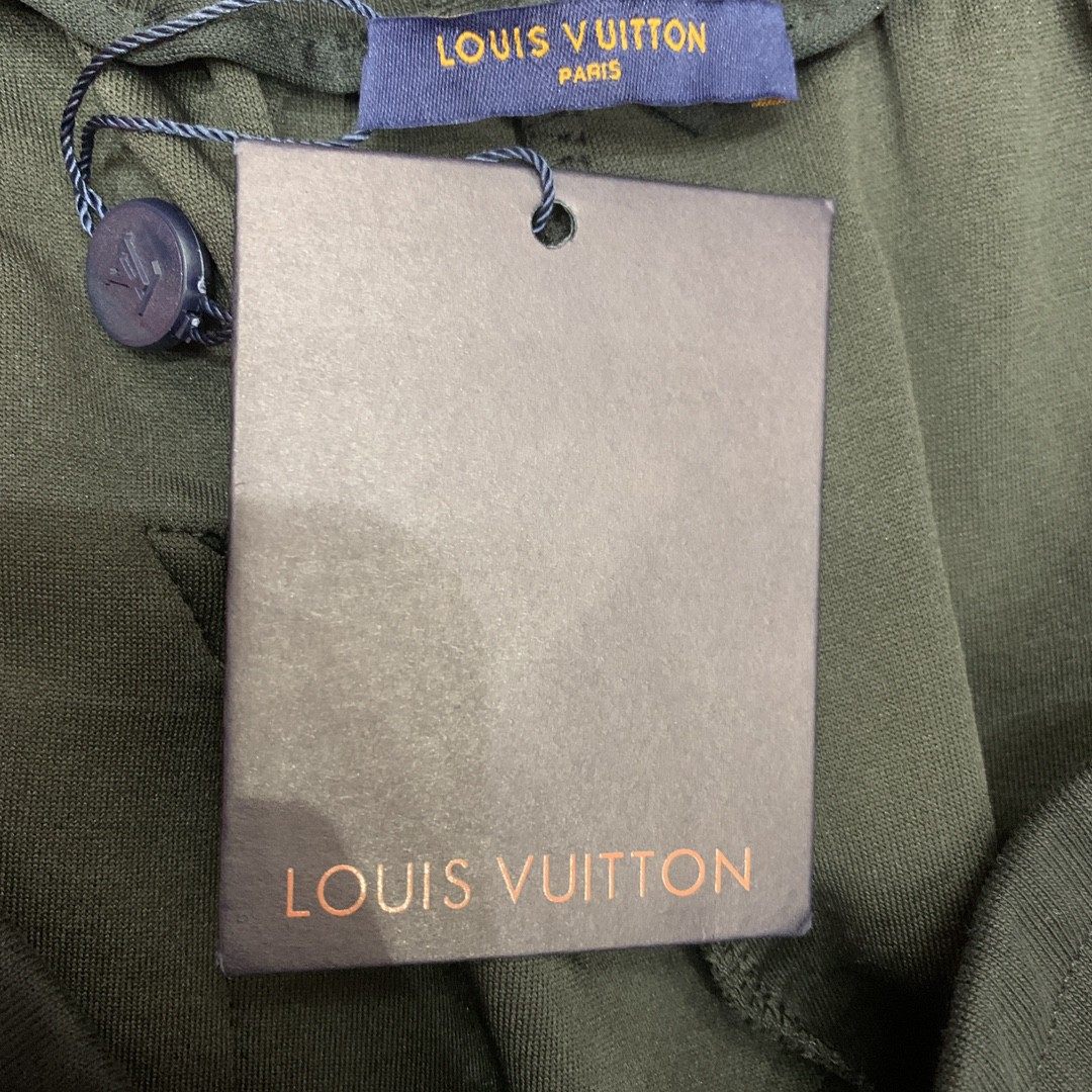 LOUIS VUITTON 路易威登 提花满印 T恤 短袖 黑色 圆领 男女同款