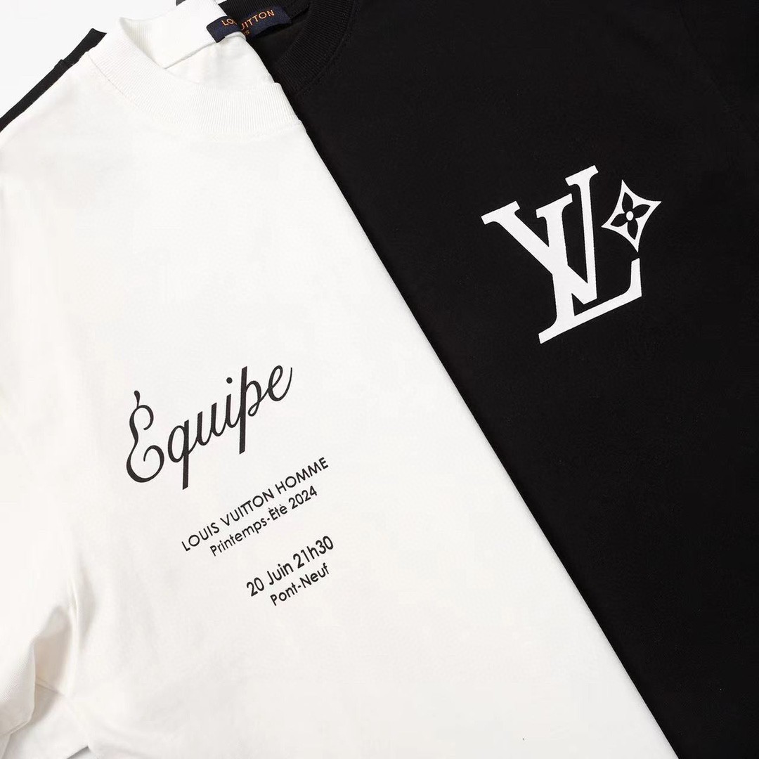 LOUIS VUITTON 路易威登 字母logo印花 圆领 白色 短袖 T 恤 上衣 夏款 男女同款 