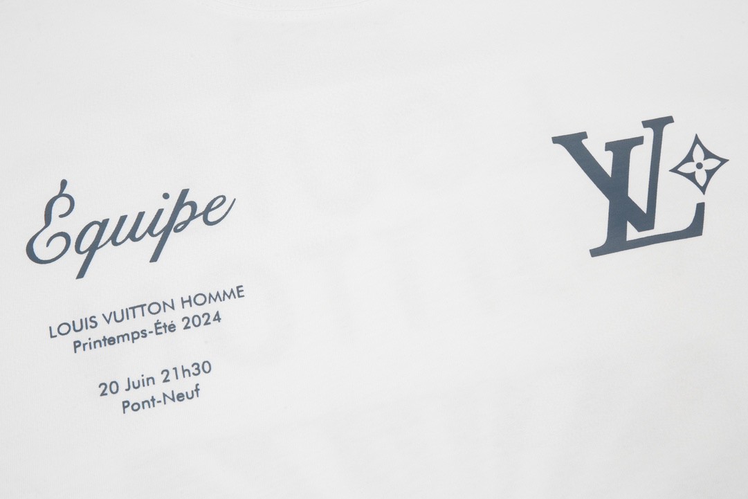 LOUIS VUITTON 路易威登 字母logo印花 圆领 白色 短袖 T 恤 上衣 夏款 男女同款 