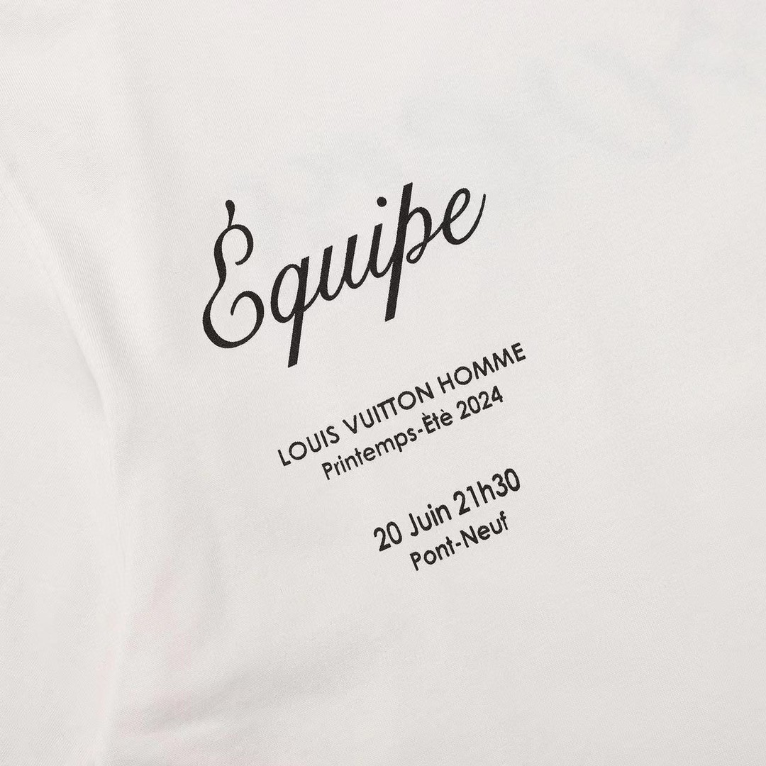 LOUIS VUITTON 路易威登 字母logo印花 圆领 白色 短袖 T 恤 上衣 夏款 男女同款 