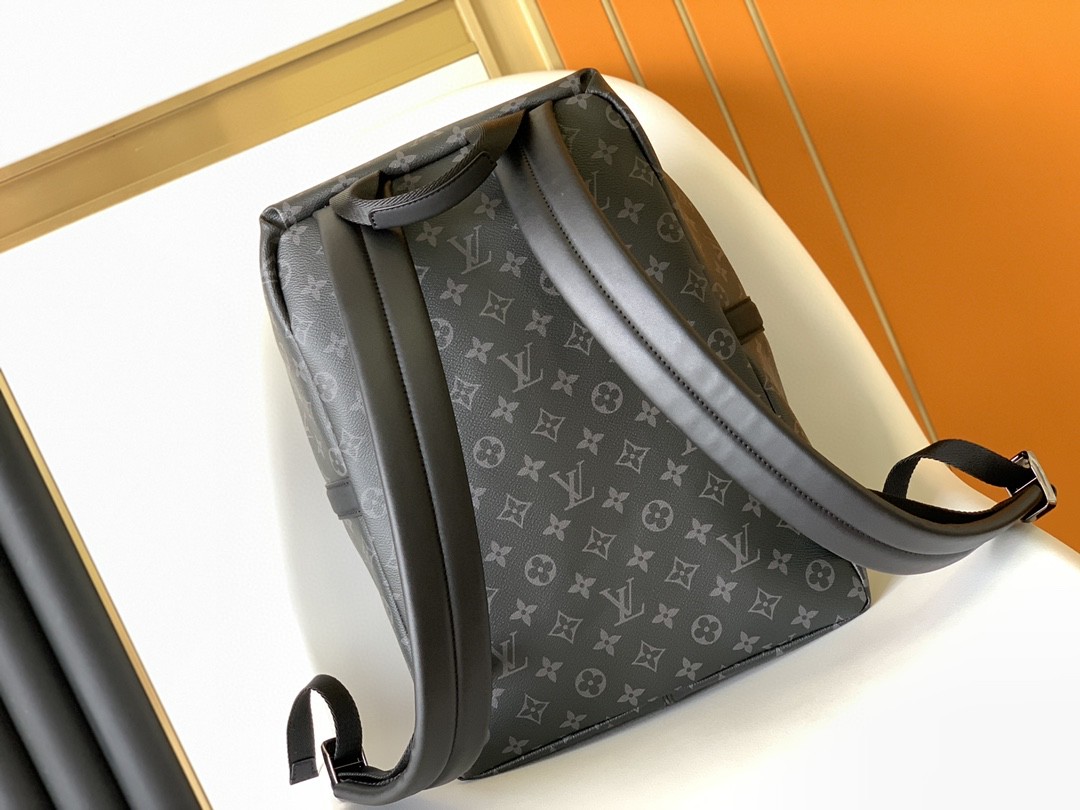 LOUIS VUITTON Discovery PM 经典老花百搭通勤帆布拼牛皮书包 背包 双肩包 男款 黑色 M43186