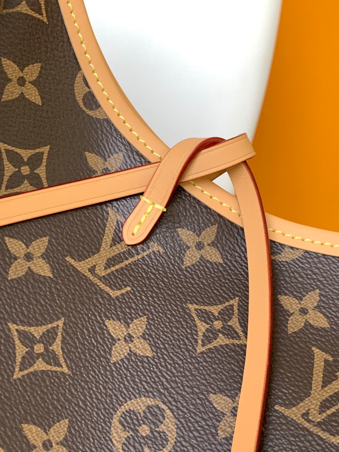 LOUIS VUITTON Carryal PM 经典老花满印涂层帆布拼牛皮饰边 子母包 单肩包 手提包 腋下包 女款 小号 棕色 M46203