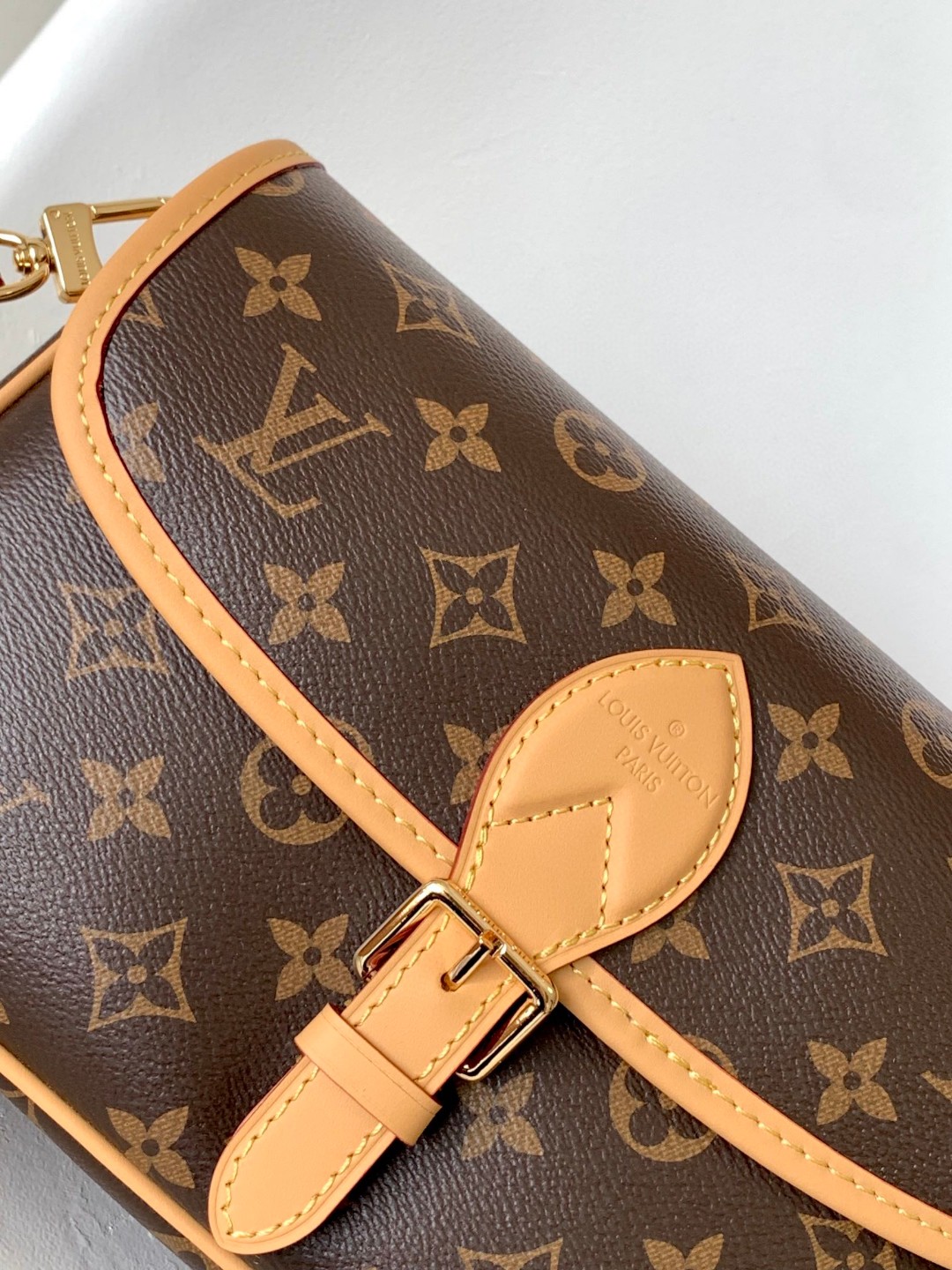 LOUIS VUITTON Diane PM 典老花帆布涂层 腋下包 法棍包 单肩包 手提包 女款 小号 棕色 M45985