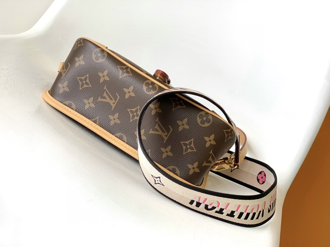 LOUIS VUITTON Diane PM 典老花帆布涂层 腋下包 法棍包 单肩包 手提包 女款 小号 棕色 M45985