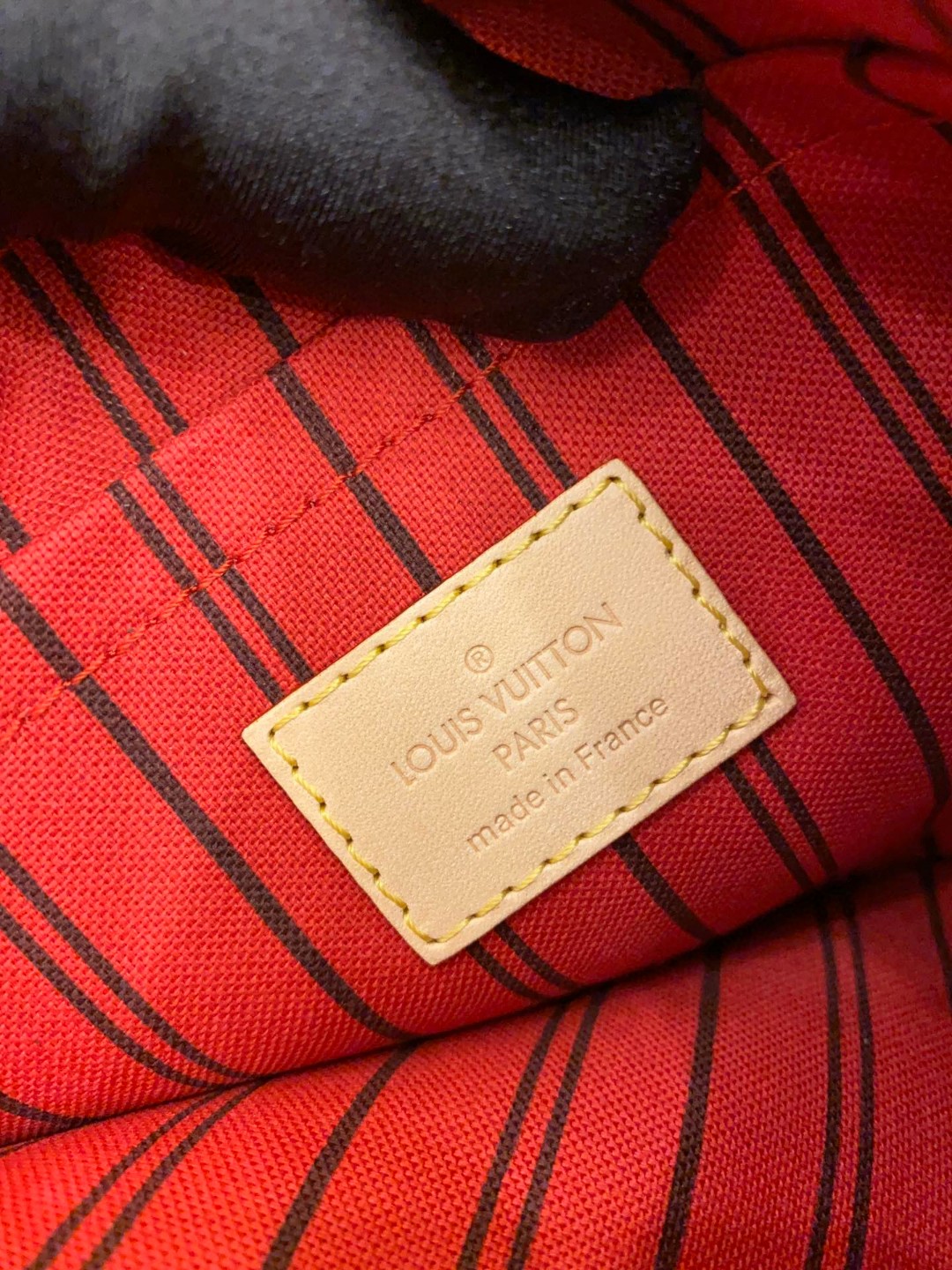 LOUIS VUITTON NEVERFULL MM 老花配色涂层帆布拼牛皮饰边 单肩包 手提包 托特包 女款 中号 棕色 M41177