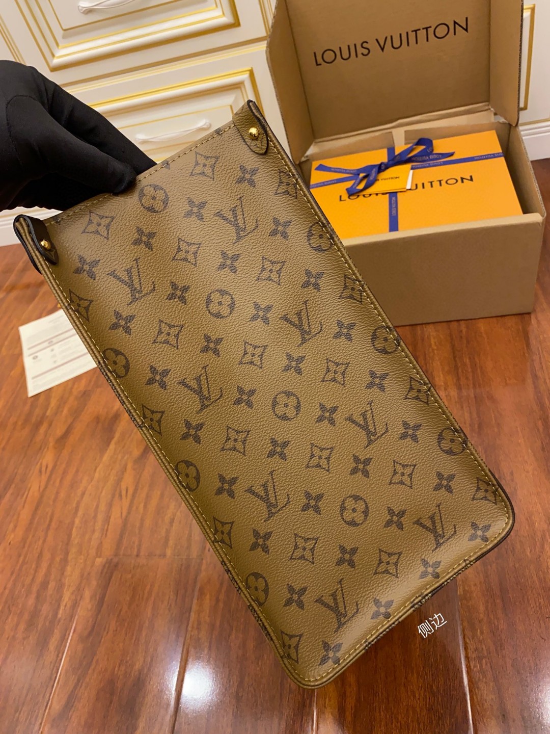 LOUIS VUITTON ONTHEGO GM 经典老花满印涂层帆布托特包 单肩包 斜挎包 手提包 女款 棕色 焦糖色 M45320