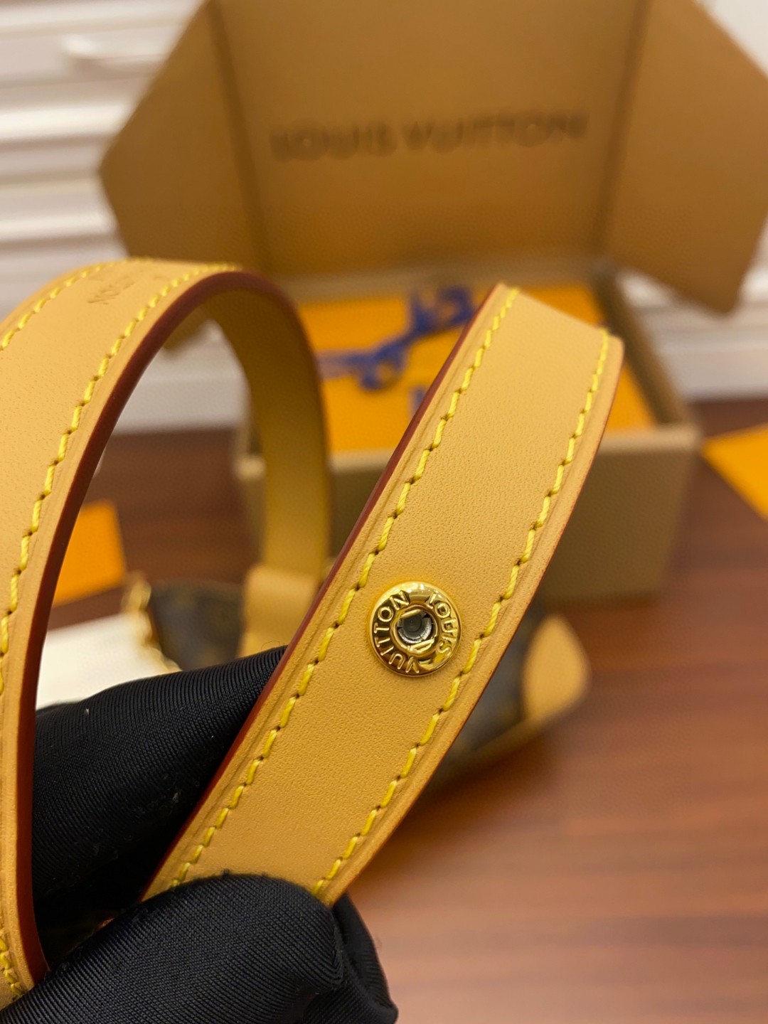 LOUIS VUITTON BOULOGNE 手袋经典老花涂层帆布拼牛皮革饰边 单肩包 斜挎包 腋下包 手提包 女款 棕色 M45832