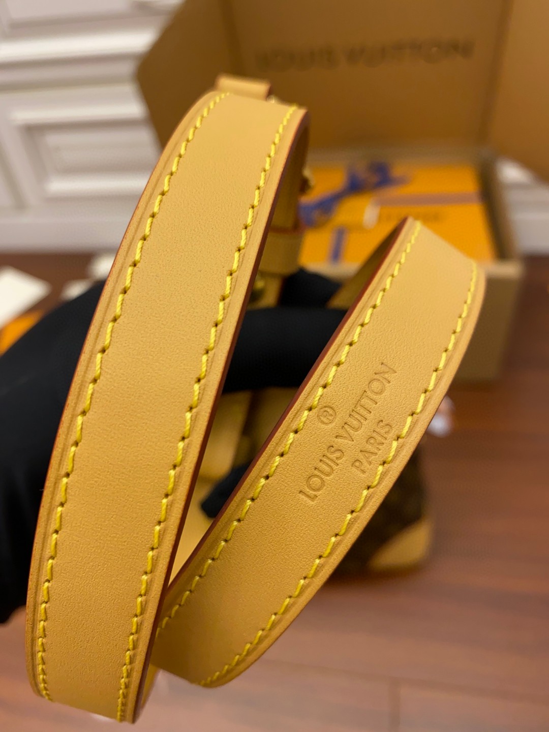 LOUIS VUITTON BOULOGNE 手袋经典老花涂层帆布拼牛皮革饰边 单肩包 斜挎包 腋下包 手提包 女款 棕色 M45832