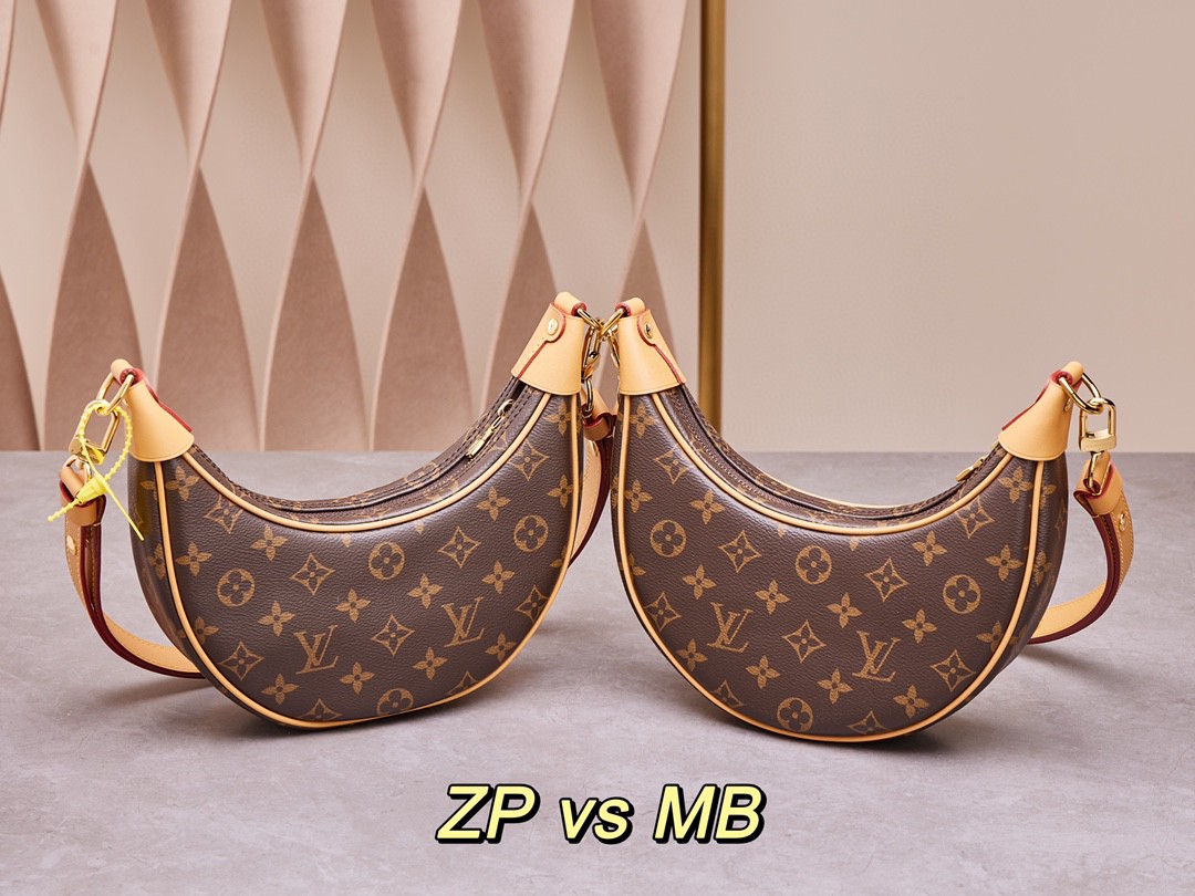 LOUIS VUITTON Loop 经典老花满印链条肩带涂层帆布拼牛皮饰边 单肩包 斜挎包 腋下包 手提包 女款 棕色 M81098