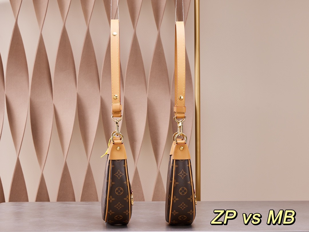 LOUIS VUITTON Loop 经典老花满印链条肩带涂层帆布拼牛皮饰边 单肩包 斜挎包 腋下包 手提包 女款 棕色 M81098