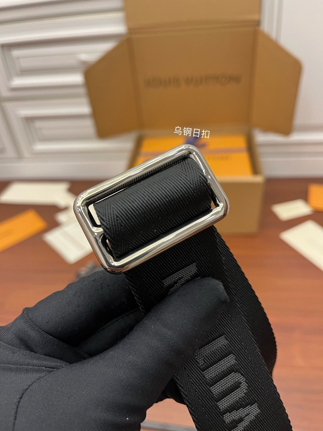 LOUIS VUITTON keepall 25金属件黑色老花可调节肩带 斜挎包 单肩包 手提包 深蓝色 M46271