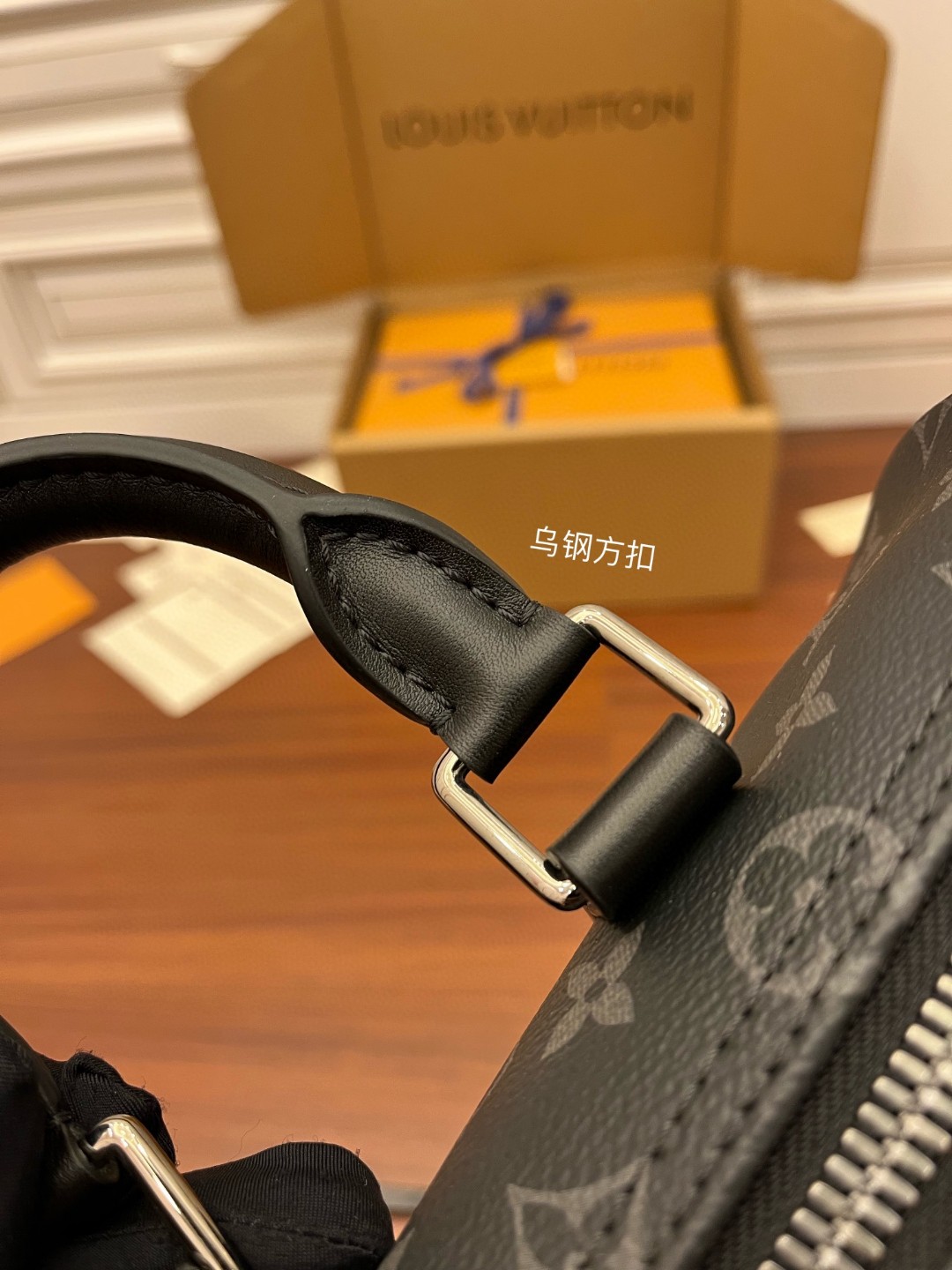LOUIS VUITTON keepall 25金属件黑色老花可调节肩带 斜挎包 单肩包 手提包 深蓝色 M46271