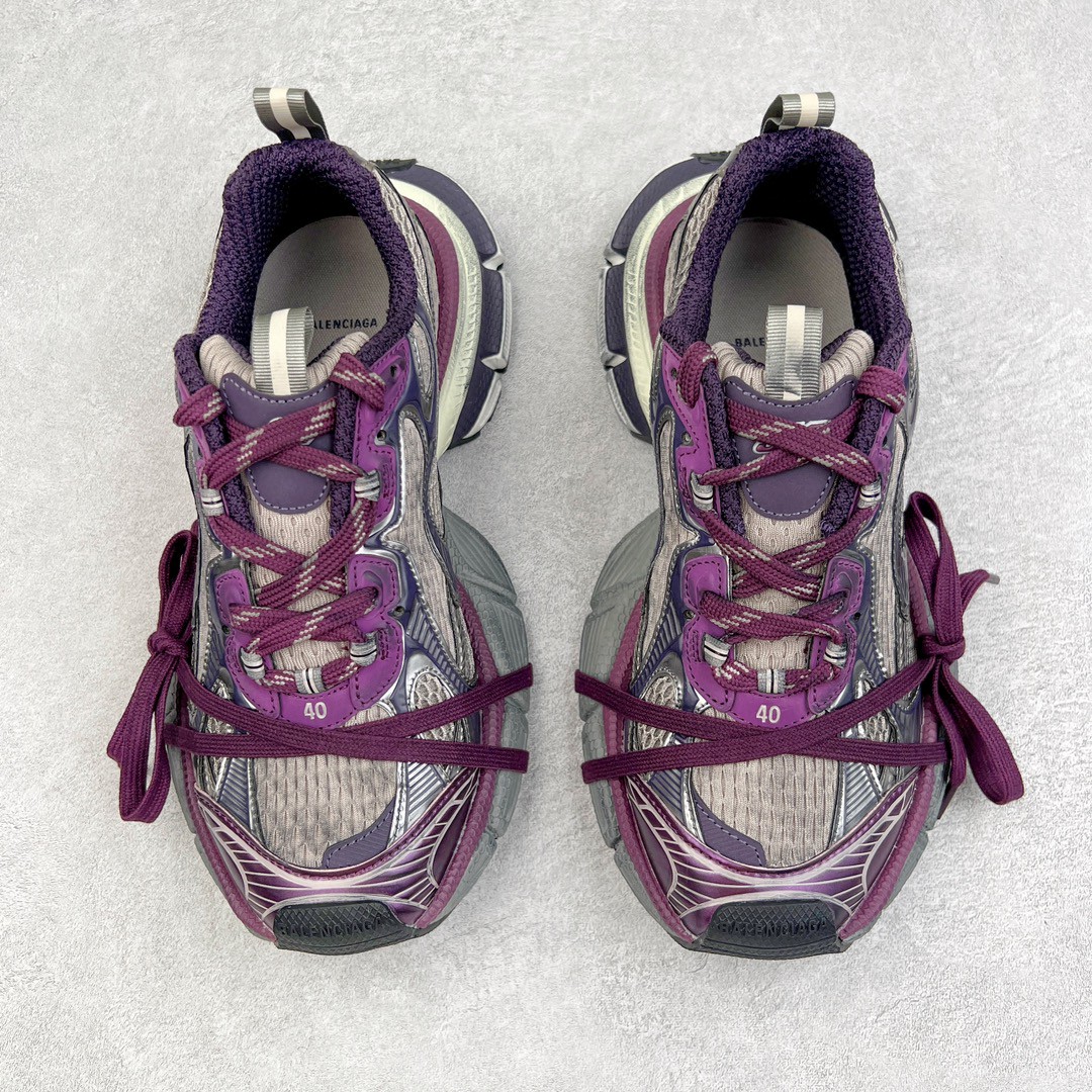Balenciaga 巴黎世家 3XL 网布 系带 做旧 低筒 老爹鞋 运动 复古板鞋 休闲鞋 男鞋 女鞋 紫色