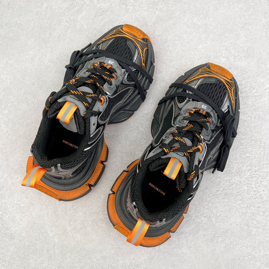 Balenciaga 巴黎世家 3XL 网布 系带 做旧 低筒 老爹鞋 运动 复古板鞋 休闲鞋 男鞋 女鞋 黑橙