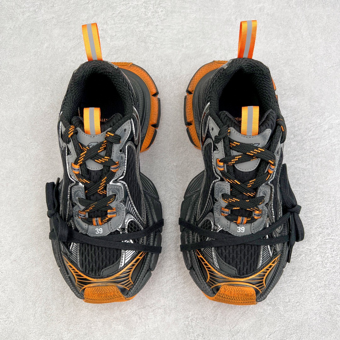 Balenciaga 巴黎世家 3XL 网布 系带 做旧 低筒 老爹鞋 运动 复古板鞋 休闲鞋 男鞋 女鞋 黑橙