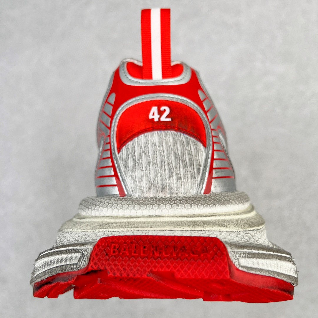 Balenciaga 巴黎世家 3XL 网布 系带 做旧 低筒 老爹鞋 运动 复古板鞋 休闲鞋 男鞋 女鞋 白红 734734W3XL29060