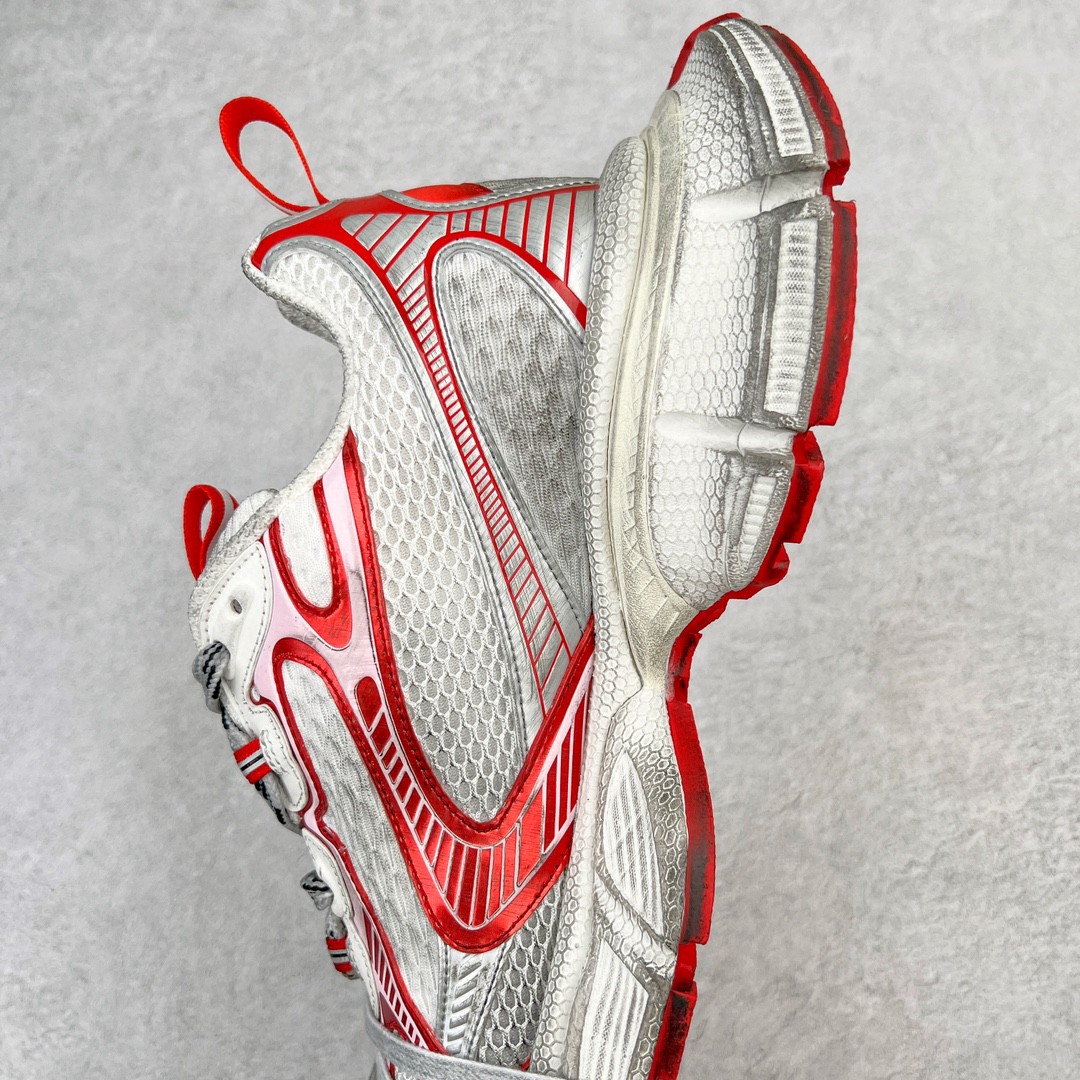 Balenciaga 巴黎世家 3XL 网布 系带 做旧 低筒 老爹鞋 运动 复古板鞋 休闲鞋 男鞋 女鞋 白红 734734W3XL29060