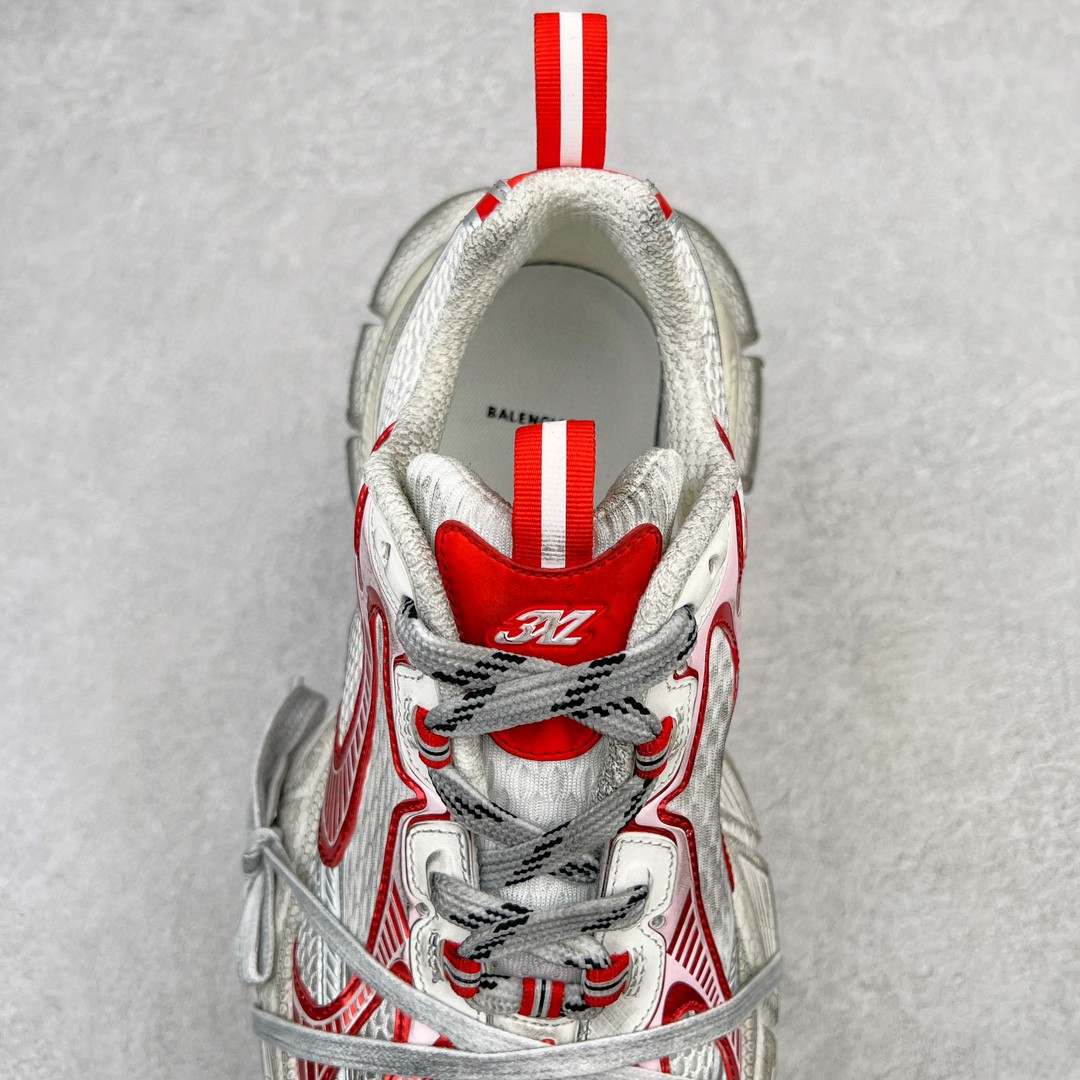 Balenciaga 巴黎世家 3XL 网布 系带 做旧 低筒 老爹鞋 运动 复古板鞋 休闲鞋 男鞋 女鞋 白红 734734W3XL29060