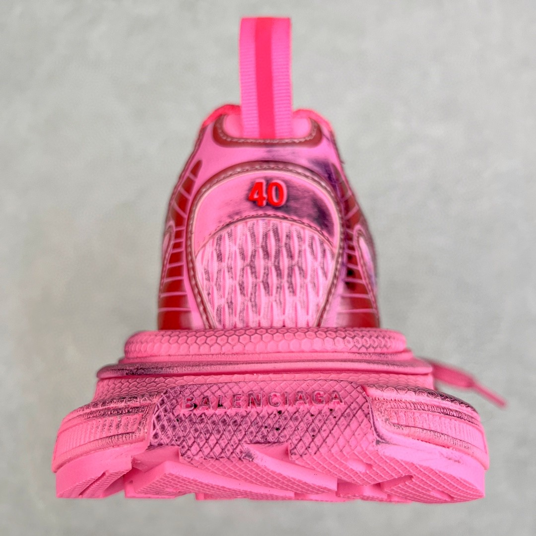 Balenciaga 巴黎世家 3XL 网布 系带 做旧 低筒 老爹鞋 运动 复古板鞋 休闲鞋 男鞋 女鞋  粉色 734731W3XL65050