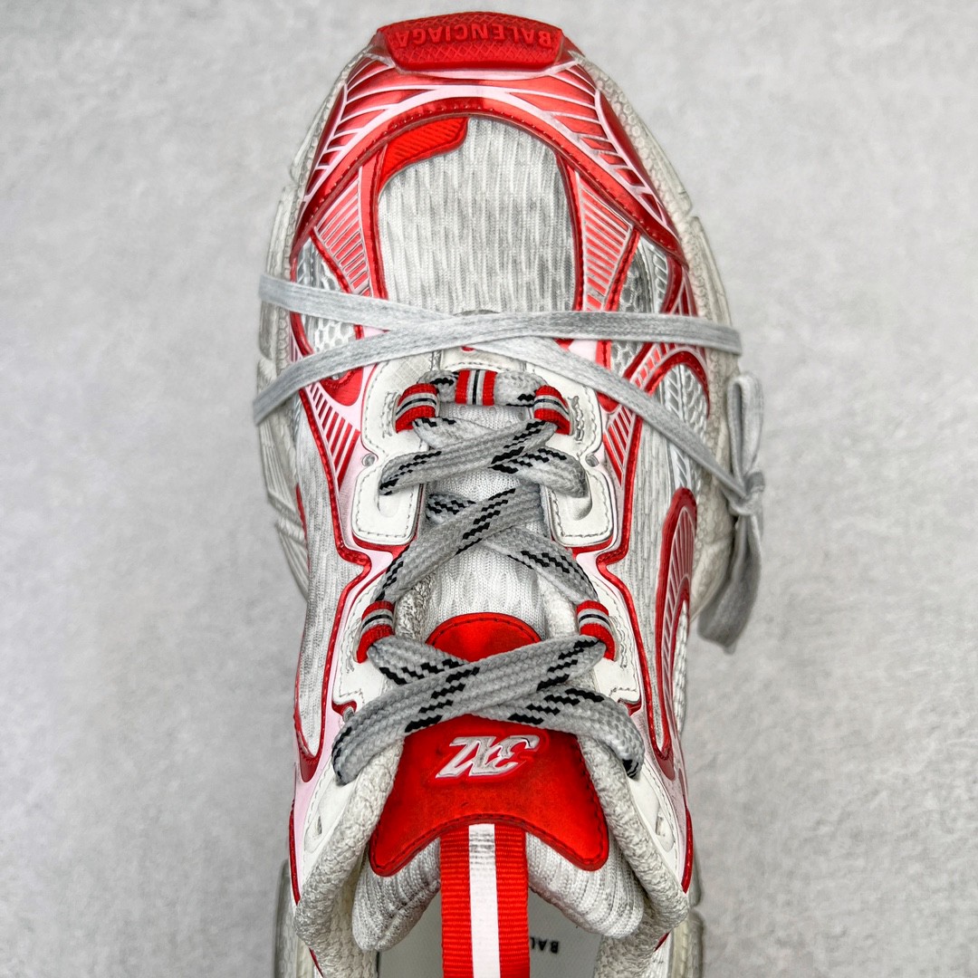 Balenciaga 巴黎世家 3XL 网布 系带 做旧 低筒 老爹鞋 运动 复古板鞋 休闲鞋 男鞋 女鞋 白红 734734W3XL29060