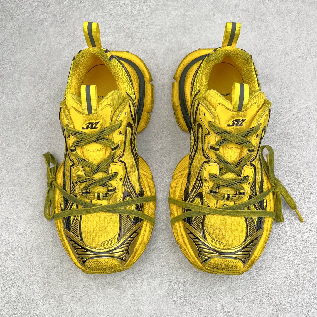 Balenciaga 巴黎世家 3XL 网布 系带 做旧 低筒 老爹鞋 运动 复古板鞋 休闲鞋 男鞋 女鞋 黄色 734734W3XL27010