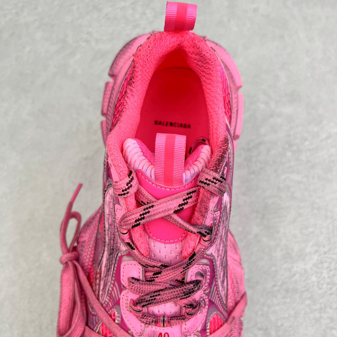Balenciaga 巴黎世家 3XL 网布 系带 做旧 低筒 老爹鞋 运动 复古板鞋 休闲鞋 男鞋 女鞋  粉色 734731W3XL65050