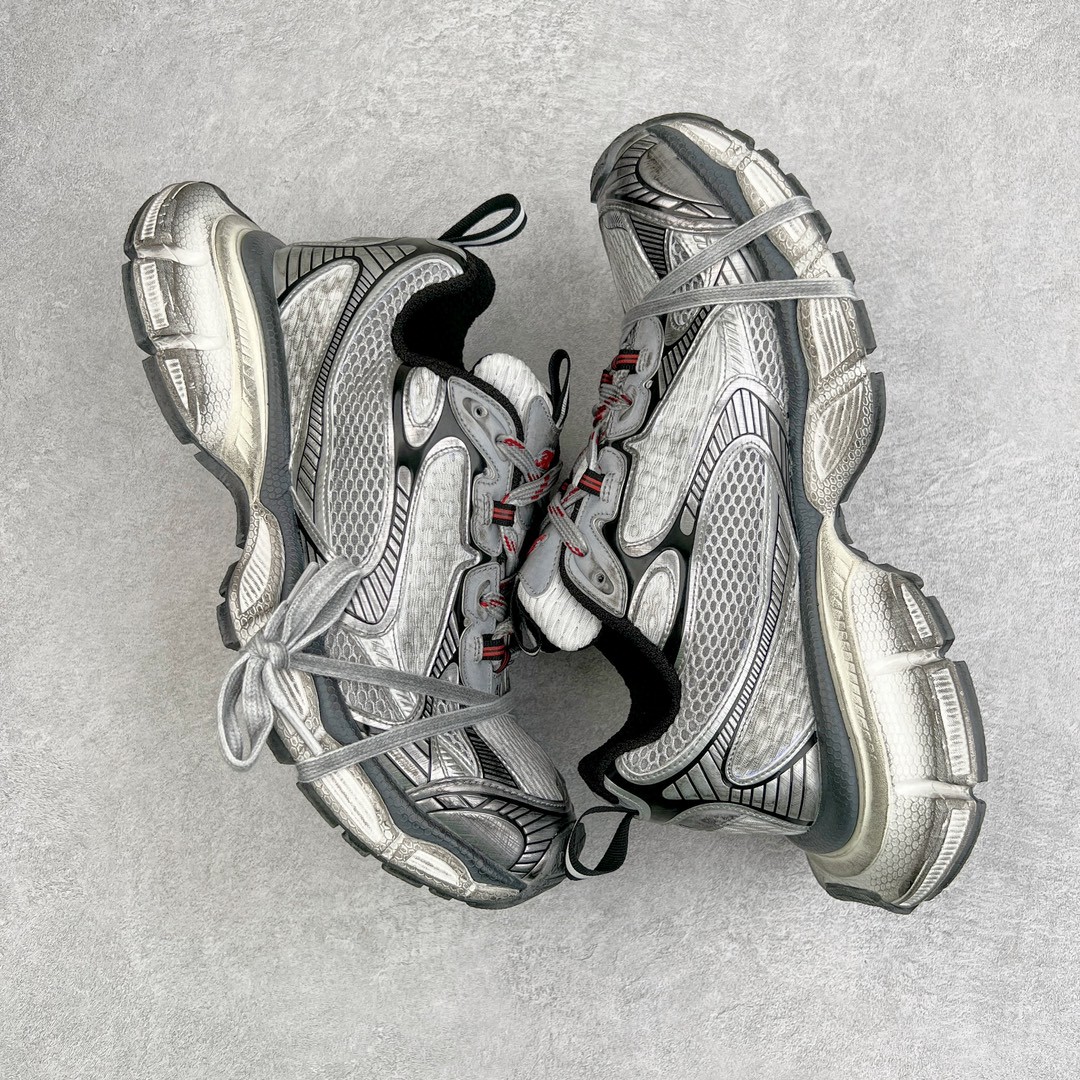 Balenciaga 巴黎世家 3XL 网布 系带 做旧 低筒 老爹鞋 运动 复古板鞋 休闲鞋 男鞋 女鞋 灰色 734731W3XL51219
