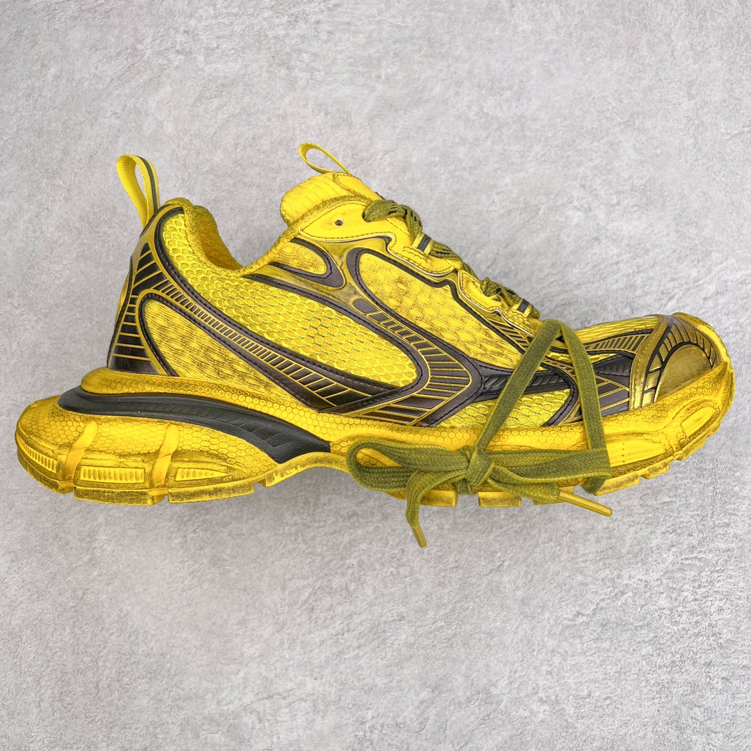 Balenciaga 巴黎世家 3XL 网布 系带 做旧 低筒 老爹鞋 运动 复古板鞋 休闲鞋 男鞋 女鞋 黄色 734734W3XL27010