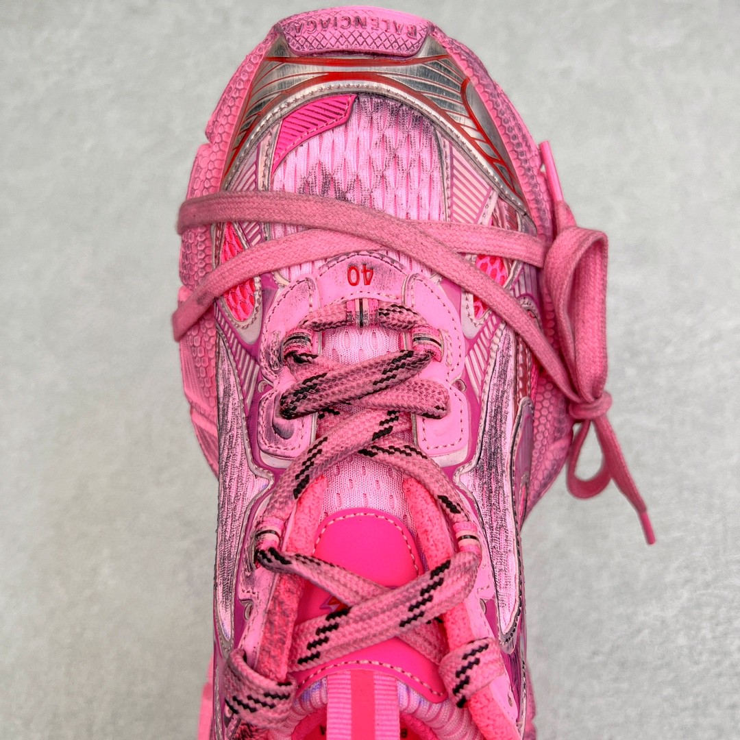 Balenciaga 巴黎世家 3XL 网布 系带 做旧 低筒 老爹鞋 运动 复古板鞋 休闲鞋 男鞋 女鞋  粉色 734731W3XL65050