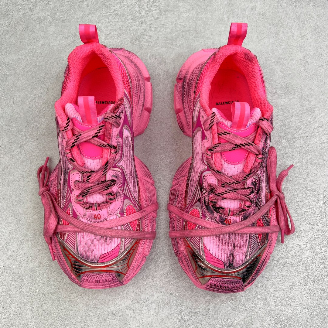 Balenciaga 巴黎世家 3XL 网布 系带 做旧 低筒 老爹鞋 运动 复古板鞋 休闲鞋 男鞋 女鞋  粉色 734731W3XL65050