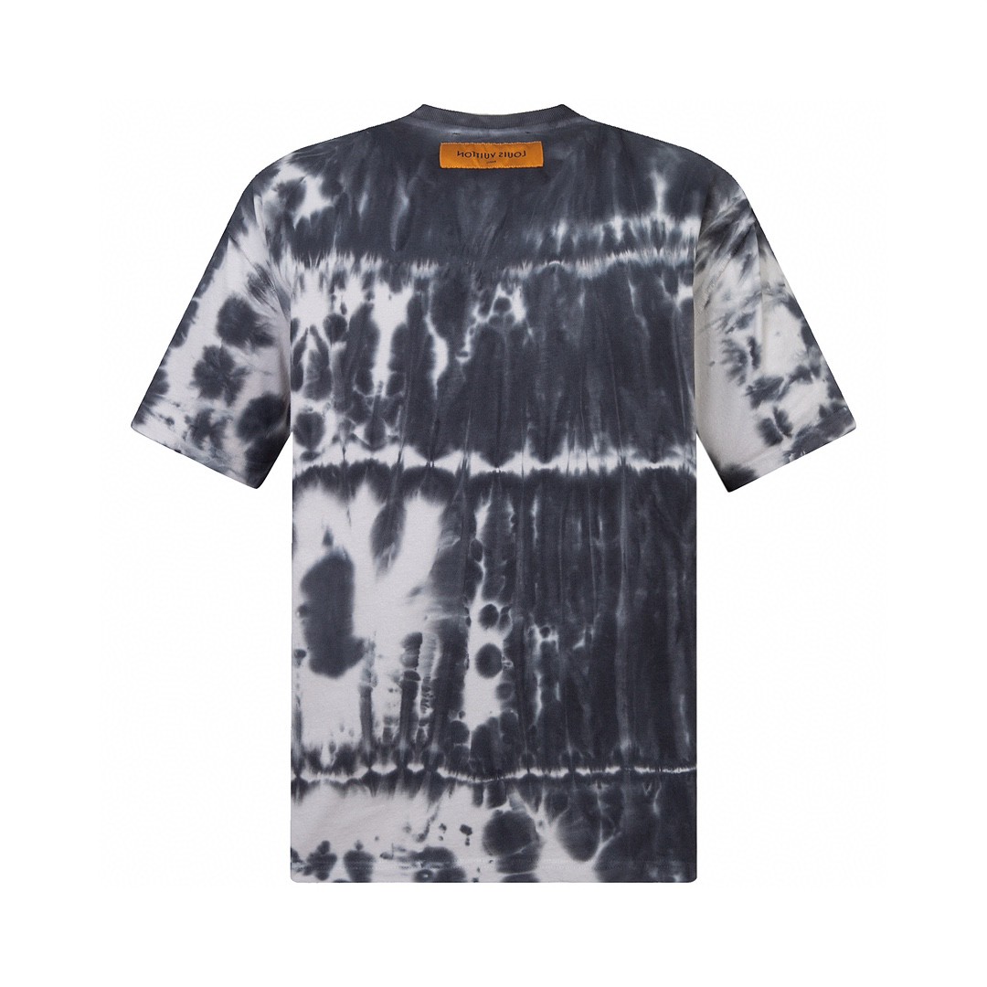 LOUIS VUITTON 路易威登 字母图案印花 圆领 短袖 T 恤 上衣 夏款 男女同款 蓝色 1AAGQ8