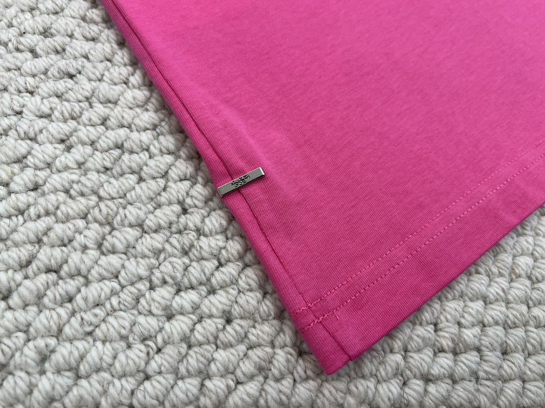 LOUIS VUITTON 路易威登 纯色 圆领 短袖 T 恤 上衣 夏款 男女同款 粉色 1A8R56