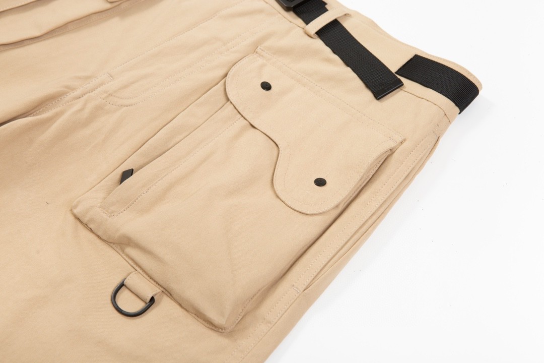 DIOR 迪奥 SS23 纯色中腰宽松多口袋短裤 五分裤 休闲裤 裤子 男款 米色 393C122A5851-C110