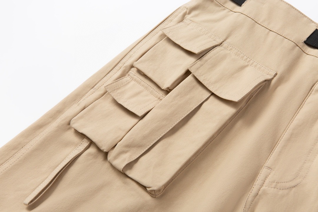 DIOR 迪奥 SS23 纯色中腰宽松多口袋短裤 五分裤 休闲裤 裤子 男款 米色 393C122A5851-C110