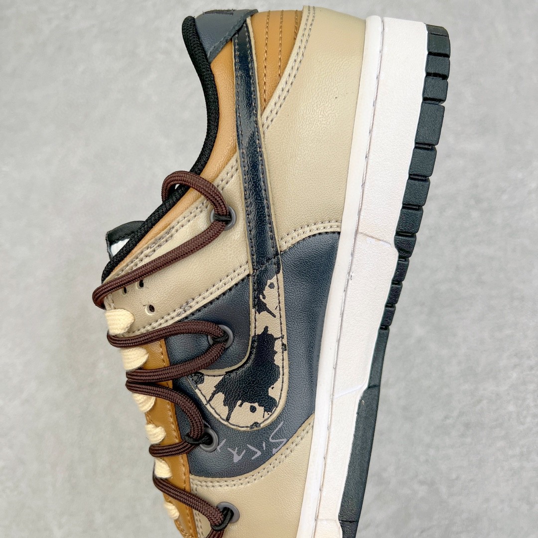 Dunk Low 熊猫恶作剧 滑行轨迹 裂痕板者 反转熊猫 低筒 复古板鞋 休闲鞋 男鞋 女鞋 卡其棕 CW1590-100