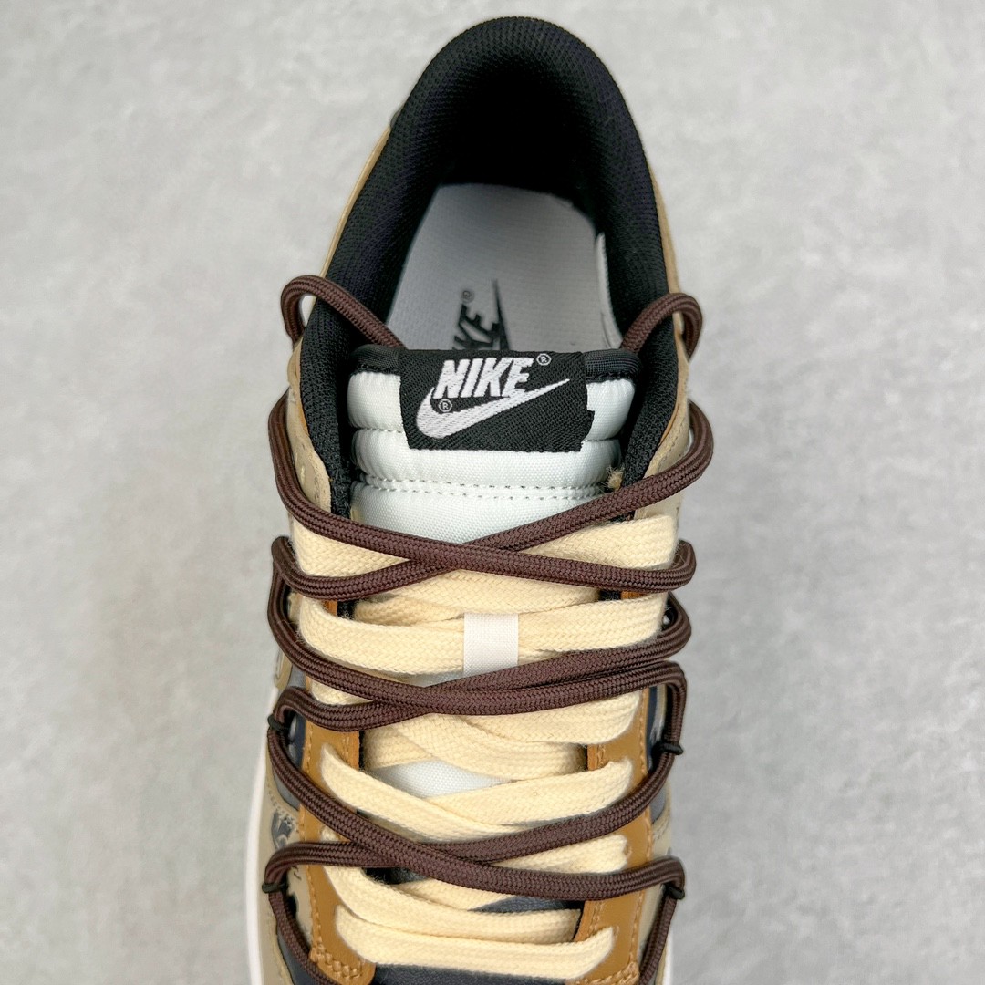 Dunk Low 熊猫恶作剧 滑行轨迹 裂痕板者 反转熊猫 低筒 复古板鞋 休闲鞋 男鞋 女鞋 卡其棕 CW1590-100