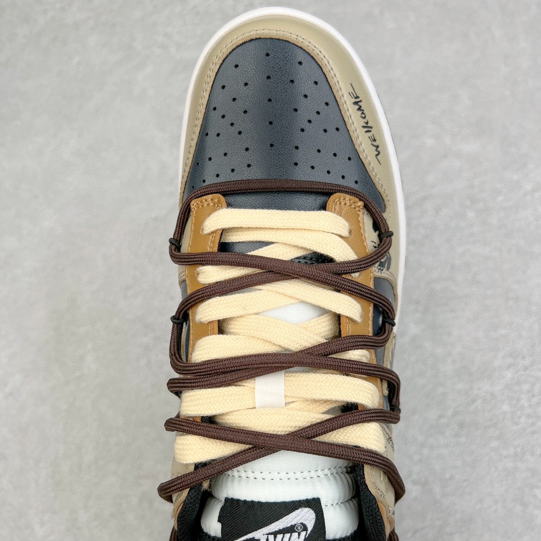 Dunk Low 熊猫恶作剧 滑行轨迹 裂痕板者 反转熊猫 低筒 复古板鞋 休闲鞋 男鞋 女鞋 卡其棕 CW1590-100