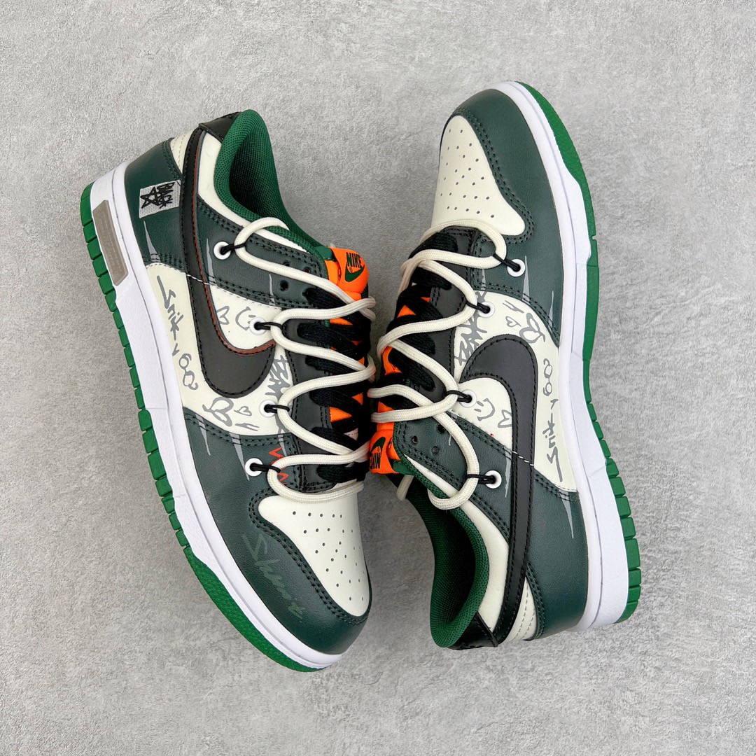 Dunk Low 熊猫恶作剧 滑行轨迹 裂痕板者 低筒 复古板鞋 休闲鞋 男鞋 女鞋 白绿黑 DD1391-300