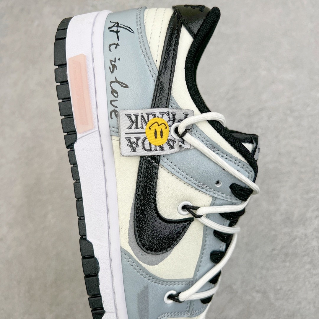 Dunk Low 熊猫恶作剧 爱的艺术 熊猫 低筒 复古板鞋 休闲鞋 男鞋 女鞋 黑白蓝 CW1590-100