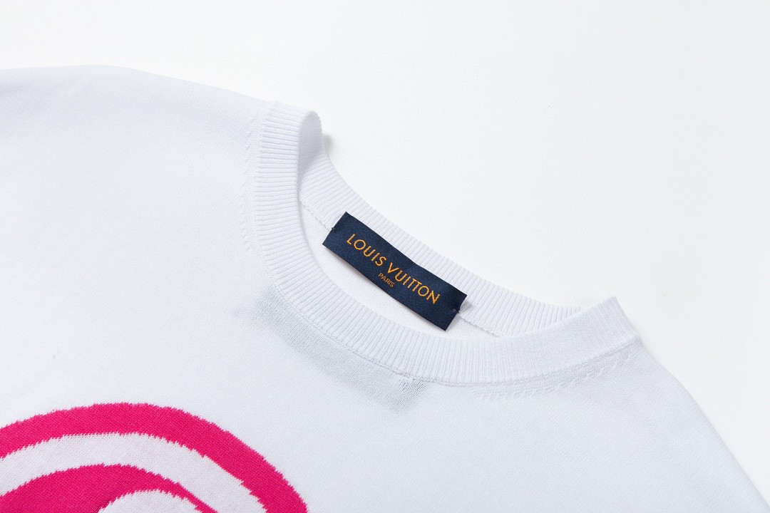LOUIS VUITTON 路易威登 字母印花 圆领 短袖 T 恤 上衣 夏款 男女同款 白色 1ABJ8M
