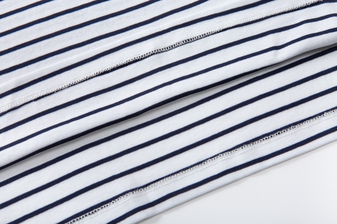 PRADA 普拉达 SS23 条纹圆领 短袖 T恤 男女同款 黑白 UJN824S222111-LF0UB0