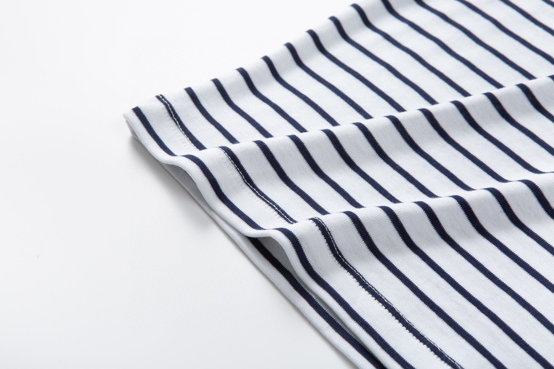 PRADA 普拉达 SS23 条纹圆领 短袖 T恤 男女同款 黑白 UJN824S222111-LF0UB0