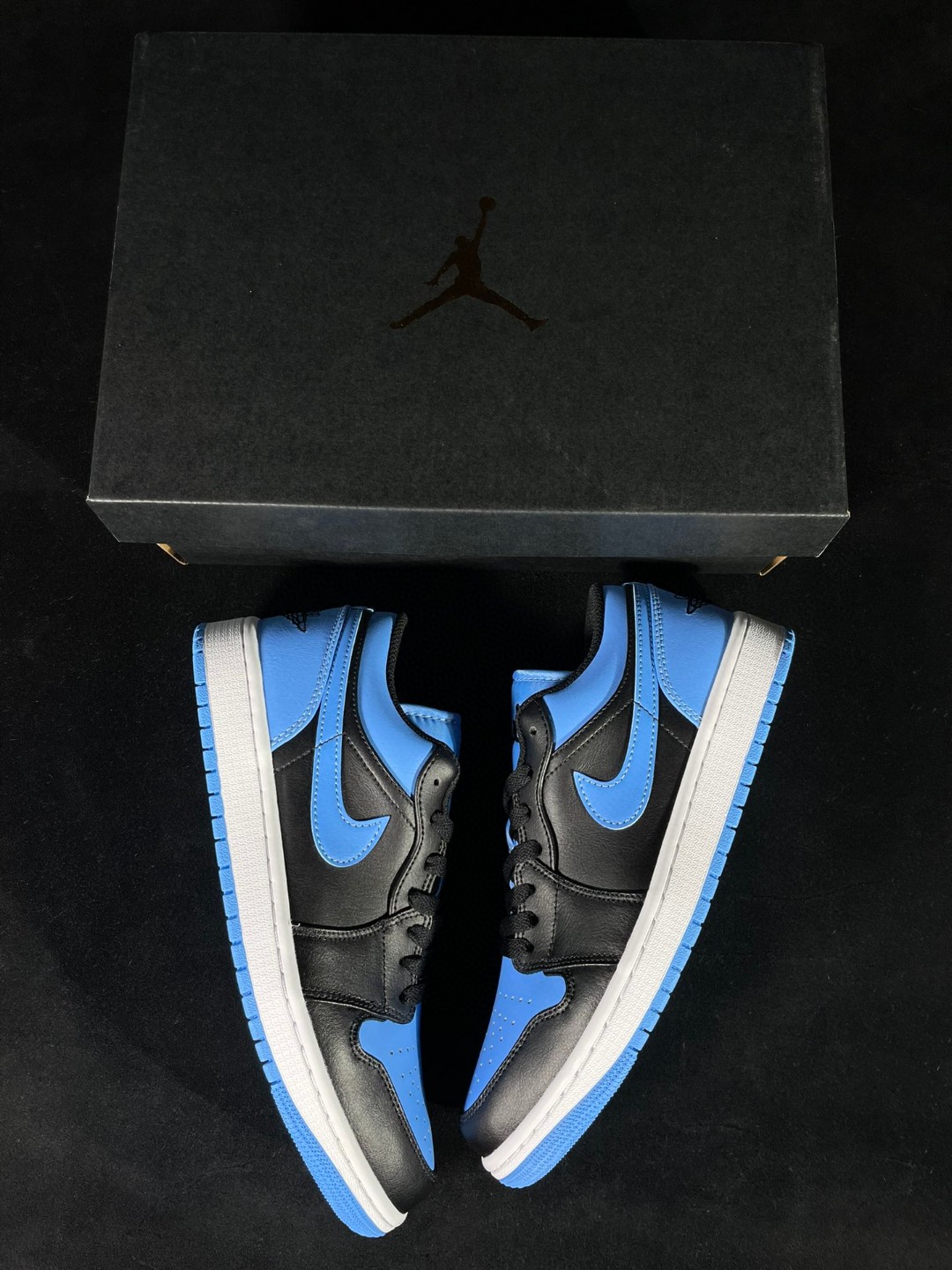 Jordan Air Jordan 1 Low University Blue 低筒 复古 轻便 板鞋 休闲鞋 波鞋 男鞋 黑蓝 553558-041
