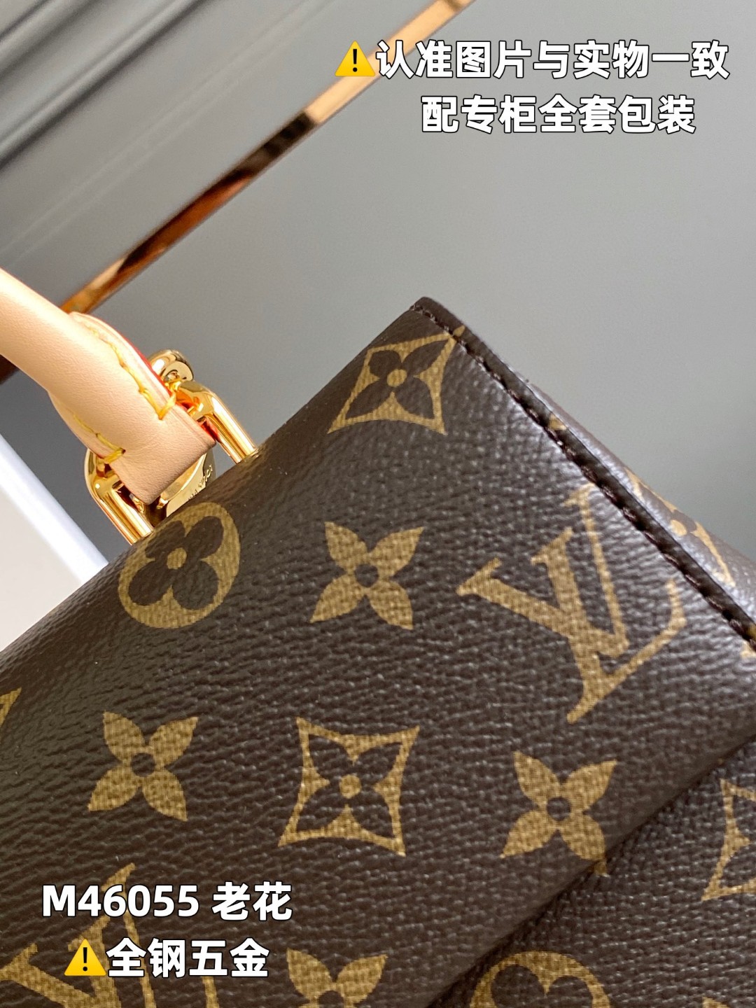 LOUIS VUITTON L路易威登 Cluny Mini 老花满印涂层帆布拼牛皮革 手提包 单肩包 斜挎包 女款 小号 棕色 M46055 