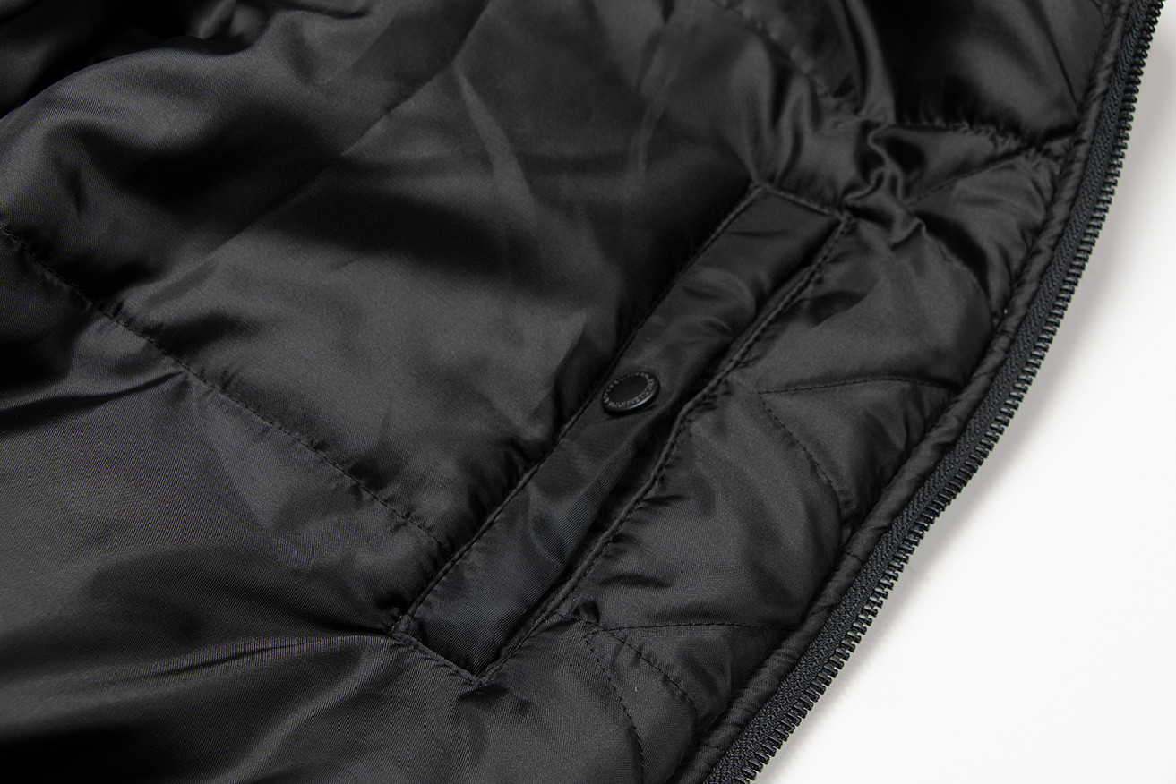 NEIGHBORHOOD 山本耀司 字母数字印花拉链夹克 棒球服 棉服 外套 男款 黑色 222SPYYN-JKM01S