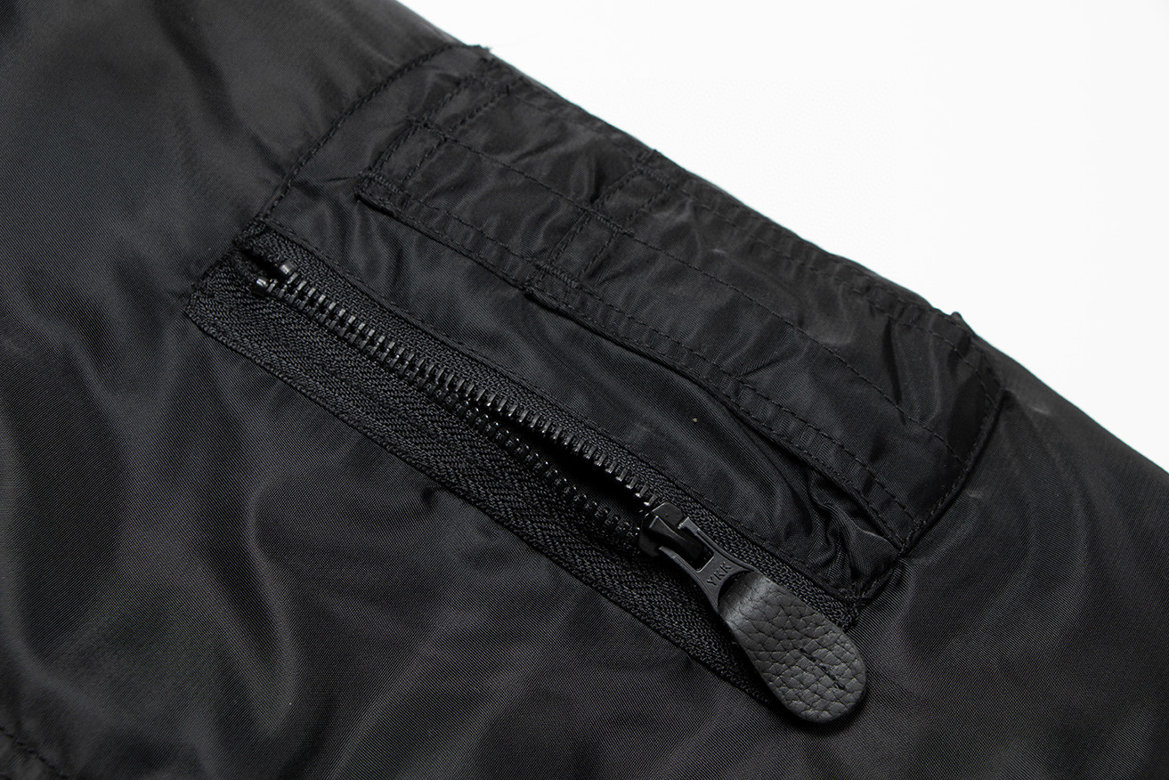 NEIGHBORHOOD 山本耀司 字母数字印花拉链夹克 棒球服 棉服 外套 男款 黑色 222SPYYN-JKM01S