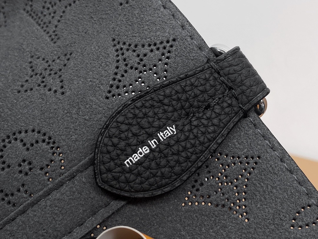 LOUIS VUITTON 路易威登 Blossom MM 品牌镂空Logo老花满印粒面小牛皮 托特包 斜挎包 单肩包 手提包 黑色 M21848