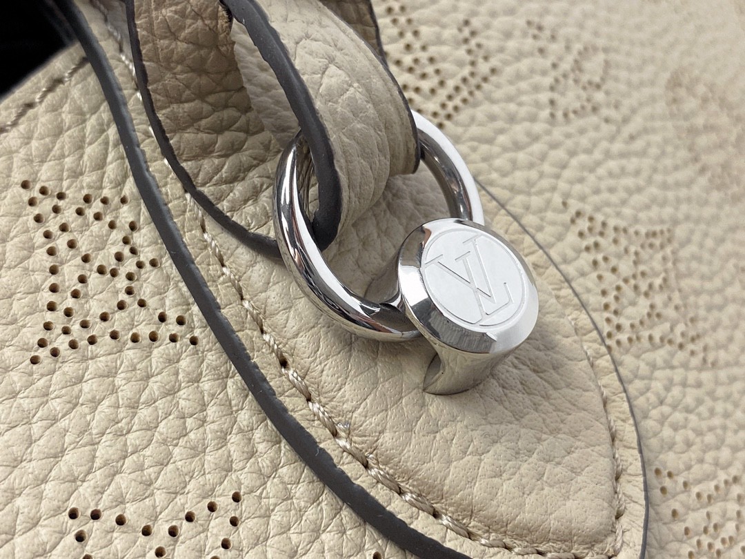 LOUIS VUITTON 路易威登 Blossom MM 品牌镂空Logo老花满印粒面小牛皮 托特包 斜挎包 单肩包 手提包 灰咖色 M21849